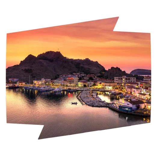 View of Myrina, Limnos island, Greece