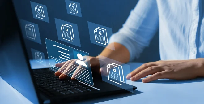 Corporate data management system and document management system with employee privacy.Employee confidentiality. Software for security, searching and managing corporate files and employee information