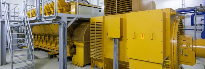 Stationary gas electric generator