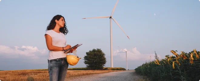 Wind turbines inspection field work